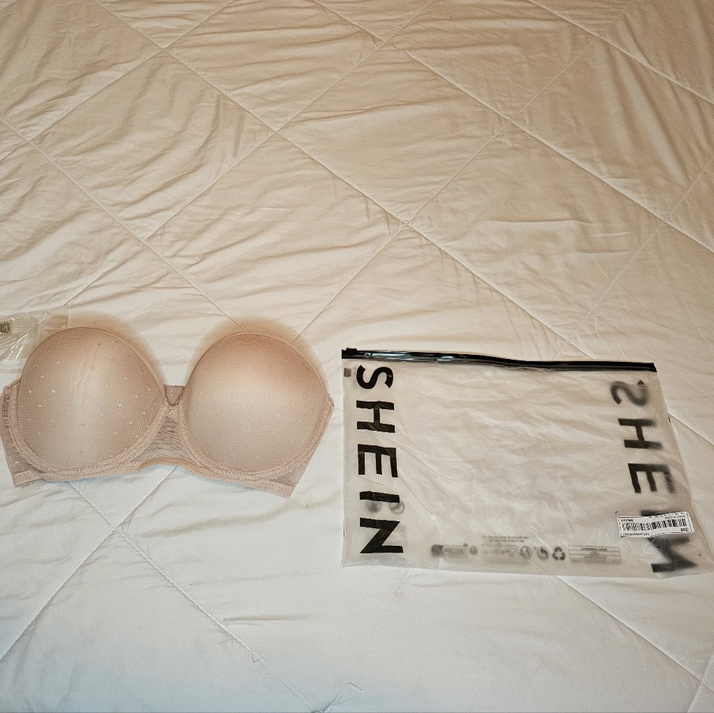 36D Strapless Push-Up Bra, Anti-Slip & Breathable Silicone Seamless Underwear